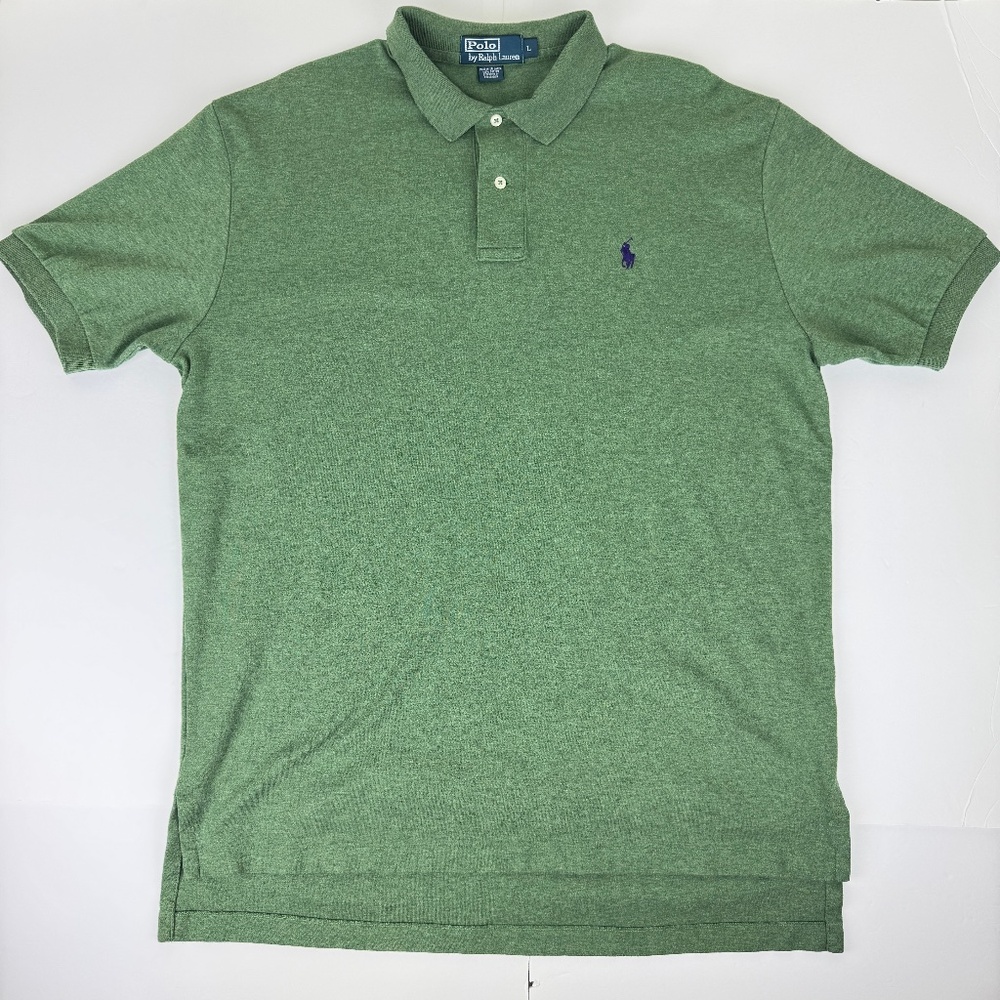 Men's Polo By Ralph Lauren Short Sleeves Polo Shirt Size Large Green